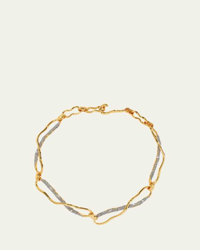 Solanes Gold Crystal Infinity Link Necklace